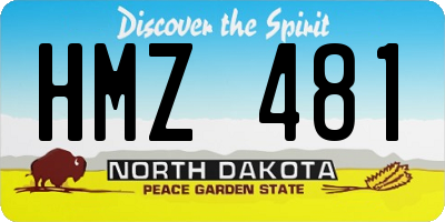 ND license plate HMZ481