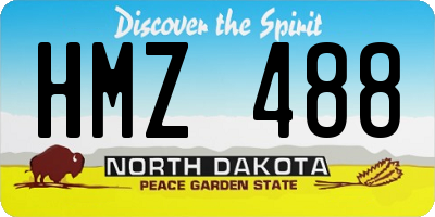 ND license plate HMZ488
