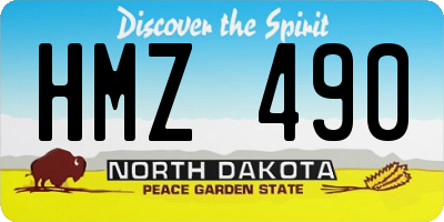 ND license plate HMZ490