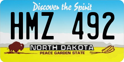 ND license plate HMZ492