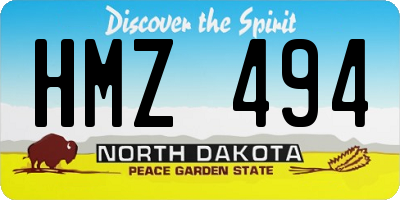 ND license plate HMZ494