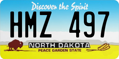 ND license plate HMZ497