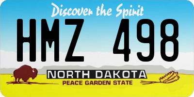 ND license plate HMZ498