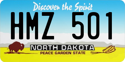 ND license plate HMZ501