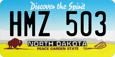 ND license plate HMZ503