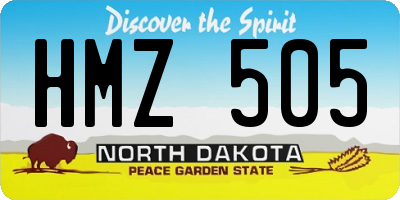 ND license plate HMZ505