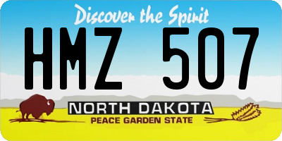 ND license plate HMZ507