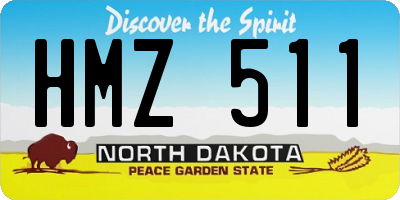 ND license plate HMZ511