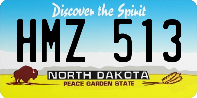 ND license plate HMZ513