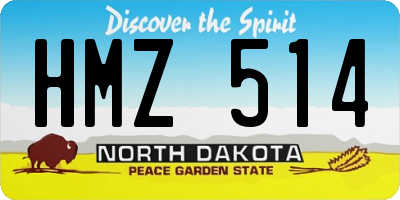 ND license plate HMZ514