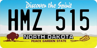 ND license plate HMZ515