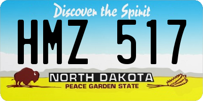 ND license plate HMZ517