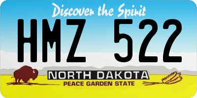 ND license plate HMZ522
