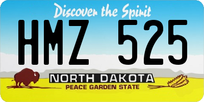 ND license plate HMZ525