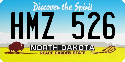 ND license plate HMZ526