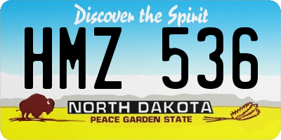 ND license plate HMZ536