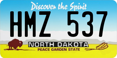 ND license plate HMZ537