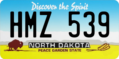 ND license plate HMZ539