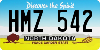 ND license plate HMZ542