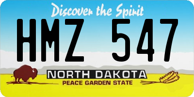 ND license plate HMZ547