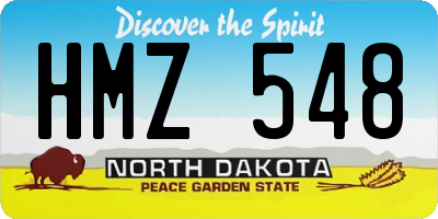 ND license plate HMZ548