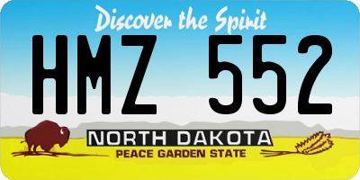 ND license plate HMZ552