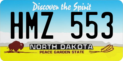 ND license plate HMZ553