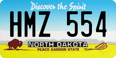 ND license plate HMZ554