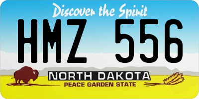 ND license plate HMZ556