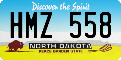 ND license plate HMZ558