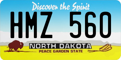 ND license plate HMZ560