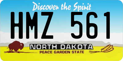 ND license plate HMZ561