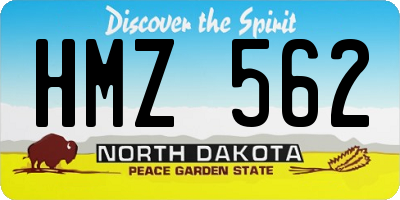 ND license plate HMZ562