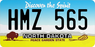 ND license plate HMZ565