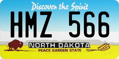 ND license plate HMZ566