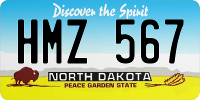 ND license plate HMZ567