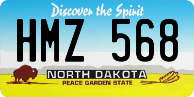 ND license plate HMZ568