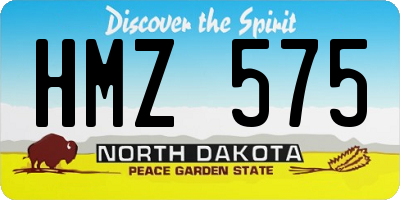 ND license plate HMZ575