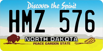 ND license plate HMZ576