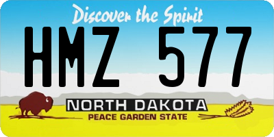 ND license plate HMZ577