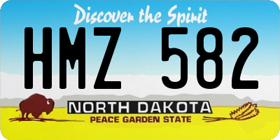 ND license plate HMZ582