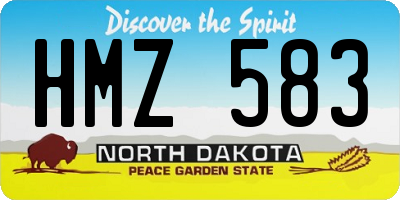 ND license plate HMZ583