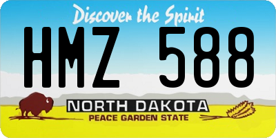 ND license plate HMZ588