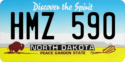 ND license plate HMZ590