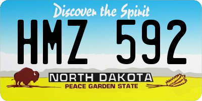 ND license plate HMZ592