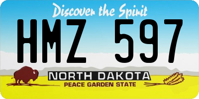 ND license plate HMZ597