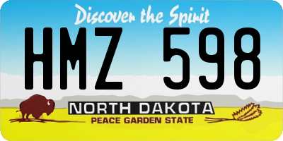 ND license plate HMZ598