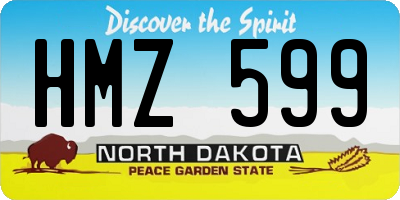 ND license plate HMZ599