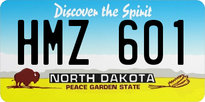 ND license plate HMZ601