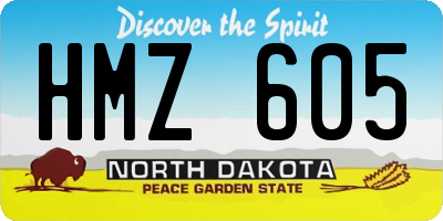 ND license plate HMZ605